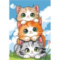 Набор для творчества Картина по номерам на холсте 20*30 см Башня из котиков Рхд-044 Lori 995-290