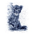 Набор для творчества Роспись по холсту 30*40см Черно-белый леопард ХК-6829 987-814