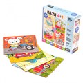 Пазл 4 в 1 4-6-9-12 эл Baby Games. Миша путешественник. 07876 932-141