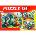 Пазл 3в1 МИР ДИНОЗАВРОВ №6 50,70,100 эл. П-8449 935-308