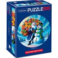 Пазл 500 эл. Дед Мороз и снеговик Compact Box + Постер для сборки 089524 Hatber 935-285