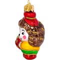 Елочное украшение Ёжик с клубникой h-10 см ФУ-568/1 150-889