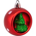 Елочный набор Шары красный с елочкой 3шт. в кор. FG240519083Q 151-905