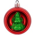Елочный набор Шары красный с елочкой 3шт. в кор. FG240519083Q 151-905