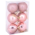 Елочный набор Шары розовый пастель. 6cm 6шт в кор. FG240517126M 151-888