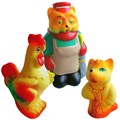 Набор резиновых игрушек Кот, лиса и петух СИ-354 147-876