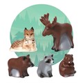 Набор резиновых игрушек Животные тайги и леса В4196/w 547-299