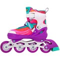 Ролики Dvizhok р. M 34-37 раздвиж., свет 1 колеса, бело-фиолетовый 141V-669-5 353-402