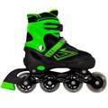 Ролики Dvizhok р. L 38-41 раздвиж., свет 1 колеса, черно-зеленый 141V-671-9 353-430