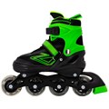 Ролики Dvizhok р. L 38-41 раздвиж., свет 1 колеса, черно-зеленый 141V-671-9 353-430