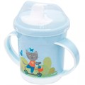 Поильник с ручками и декором и защитной крышкой 320мл Светло-голубой 431333231 470-132