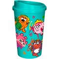 Стакан ДЛЯ ГОРЯЧИХ И ХОЛОДНЫХ НАПИТКОВ С КРЫШКОЙ И ДЕКОРОМ "СМЕШАРИКИ" 400МЛ (Голубой) 431335702 269-959