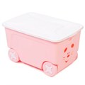 Детский ящик на колесах Lalababy Play with Me 50 л розовый пастельный LA1032RSP 469-712