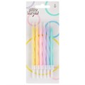 Свечи для торта Серпантин Пастель 10см 6шт 660-592