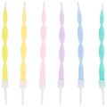 Свечи для торта Серпантин Пастель 10см 6шт 660-592