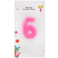 Свеча для торта Цифра 6 в ассорт. FG240525045L-7 561-594