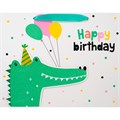 Пакет 32х11,5х25см  Happy Birthday крокодил с шарами 141V-851 660-028