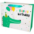 Пакет 32х11,5х25см  Happy Birthday крокодил с шарами 141V-851 660-028