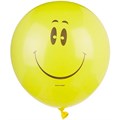 Шар 12"/30см Пастель (шелк) YELLOW 1 ст. рис Смайл 1000шт 6042776 /цена за упак/ 461-616