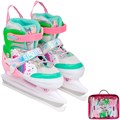 Коньки раздвижные  рM: 34-37 розово-бирюзовые 141V-552 266-551