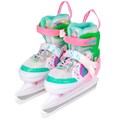 Коньки раздвижные  рM: 34-37 розово-бирюзовые 141V-552 266-551