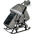Санки коляска Galaxy Glory Gloss Джинc серый 266-575