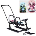 Снегокат 505 высокий SNOWKAT TWINS BABY PUSH для двоих, с 2 склад спинками П-обр толк.Роботы 266-337