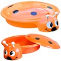 Песочница-бассеин Божья коровка с крышкой, оранжевая Пл-С203 372-059