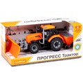 Трактор "Прогресс" снегоуборочный инерционный оранжевый в коробке 91772 П-Е /8/ 201-933