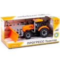 Трактор "Прогресс" с лопатой-отвалом инерционный оранжевый в коробке 91765 П-Е /8/ 201-932