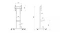 Мобильная стойка SD-1 для интерактивных панелей с диагональю 55-85" ✅ 8169