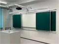 Рельсовая раздвижная система универсальная с 4-мя меловыми/маркерными досками Skilo 2975