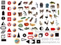Фрагмент (демонстрационный) маркерный (двухсторонний) "Карта мира и Российской Федерации" + комплект тематических магнитов КМ-1 736905960