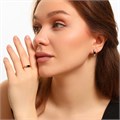 Комплект украшений Каталог >> Бижутерия >> Ювелирная бижутерия Дубайское золото серьги и кольцо 18 р, покрытие позолота, вставка: фианит, цвет: черный, Уценка, арт.08.4940-18 (215.228-18 ) 08.4940-18