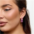 Серьги с крупным камнем Каталог >> Бижутерия >> Ювелирная бижутерия коллекция "Дубай" покрытие позолота, вставка: стекло и фианиты, цвет: розовый, арт.313.579 313.579