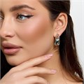 Серьги с крупным камнем Каталог >> Бижутерия >> Ювелирная бижутерия коллекция "Дубай" покрытие позолота, вставка: стекло и фианиты, цвет: голубой, арт.313.574 313.574