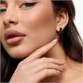 Серьги с крупным камнем Каталог >> Бижутерия >> Ювелирная бижутерия коллекция "Дубай" покрытие позолота, вставка: стекло и фианиты, цвет: черный, арт.313.581 313.581