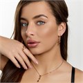 Комплект ювелирной бижутерии коллекция "Дубай" серьги, кулон и кольцо 19 р, покрытие позолота, арт.414.500-19 414.500-19