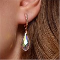 Серьги с кристаллом под Swarovski Каталог >> Бижутерия >> Ювелирная бижутерия коллекция "Дубай", покрытие позолота, цвет: перламутровый, арт.414.473 414.473