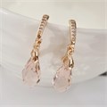 Серьги с кристаллом под Swarovski Каталог >> Бижутерия >> Ювелирная бижутерия коллекция "Дубай", покрытие позолота, цвет: розовый, арт.414.479 414.479