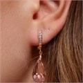 Серьги с кристаллом под Swarovski Каталог >> Бижутерия >> Ювелирная бижутерия коллекция "Дубай", покрытие позолота, цвет: розовый, арт.414.479 414.479