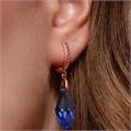 Серьги с кристаллом под Swarovski Каталог >> Бижутерия >> Ювелирная бижутерия коллекция "Дубай", покрытие позолота, цвет: синий, арт.414.474 414.474