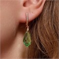 Серьги с кристаллом под Swarovski Каталог >> Бижутерия >> Ювелирная бижутерия коллекция "Дубай", покрытие позолота, цвет: салатовый, арт.414.481 414.481