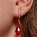 Серьги с кристаллом под Swarovski Каталог >> Бижутерия >> Ювелирная бижутерия коллекция "Дубай", покрытие позолота, цвет: красный, арт.414.476 414.476