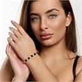 Браслет на руку Каталог >> Бижутерия >> Ювелирная бижутерия коллекция "Дубай" покрытие позолота, вставка: фианиты, цвет: черный и прозрачный, арт.414.413 414.413