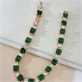 Браслет на руку Каталог >> Бижутерия >> Ювелирная бижутерия коллекция "Дубай" покрытие позолота, вставка: фианиты, цвет: зеленый и прозрачный, арт.414.408 414.408