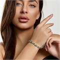 Браслет на руку Каталог >> Бижутерия >> Ювелирная бижутерия коллекция "Дубай" покрытие позолота, вставка: фианиты и цирконы, цвет: голубой и прозрачный, арт.414.401 414.401