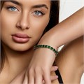 Браслет на руку Каталог >> Бижутерия >> Ювелирная бижутерия коллекция "Дубай" покрытие посеребрение, вставка: фианиты, цвет: зеленый, арт.414.439 414.439