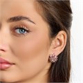 Серьги цветы Каталог >> Бижутерия >> Ювелирная бижутерия коллекция "Дубай" покрытие посеребрение, вставка: фианиты и цирконы, цвет: розовый, арт.216.462 216.462