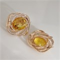 Серьги с крупным камнем Каталог >> Бижутерия >> Ювелирная бижутерия коллекция "Дубай" покрытие позолота, вставка: стекло и цирконы, цвет: желтый и прозрачный, арт.215.734 215.734